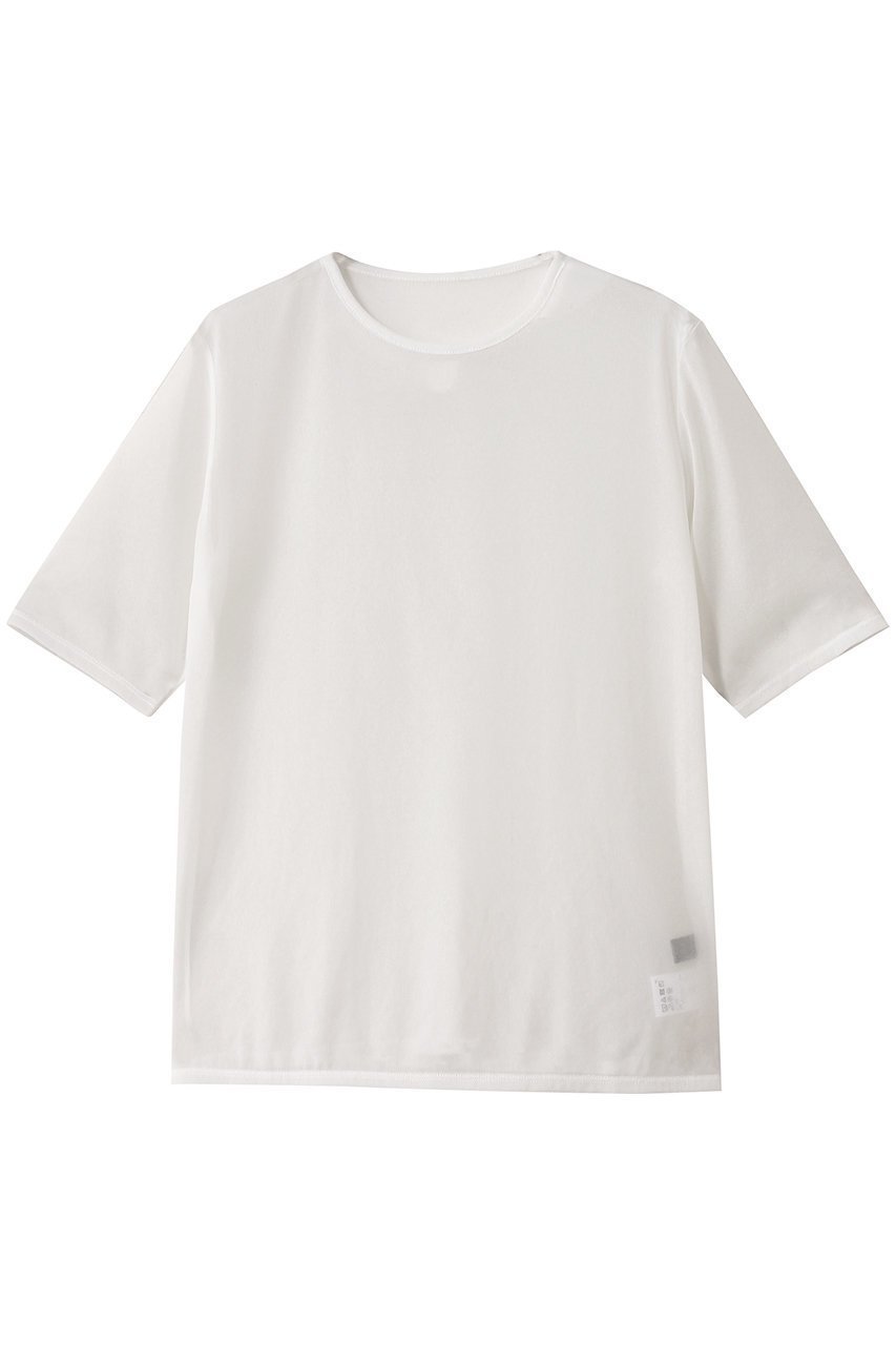 【アンクレイヴ/uncrave】のトリコットシフォン /ハーフスリーブカットソー 人気、トレンドファッション・服の通販 founy(ファニー) 　ファッション　Fashion　レディースファッション　Fashion for Women　トップス・カットソー　Cut & Sew Tops　シャツ・ブラウス・オフィスカジュアル　Elegant Blouses & Button-Ups　ロングTシャツ・Tシャツ　Longline T-Shirts & Tees　カットソー・ベーシックTシャツ　Cut-and-Sewn Tops / Stretch Tees & Basics　インナー　Innerwear　キャミソール　Camisole, Spaghetti Strap Top　コンパクト　Compact, Small Size　サロペット　Overalls, Salopette　シアー　Sheer, See-Through　シフォン　Chiffon, Lightweight Fabric　ショート　Short, Short Length　スリーブ　Sleeve, Long Sleeve / Short Sleeve　再入荷　Restock / Back in Stock　 other-1|ID: prp329100004503196 ipo3291000000032846048