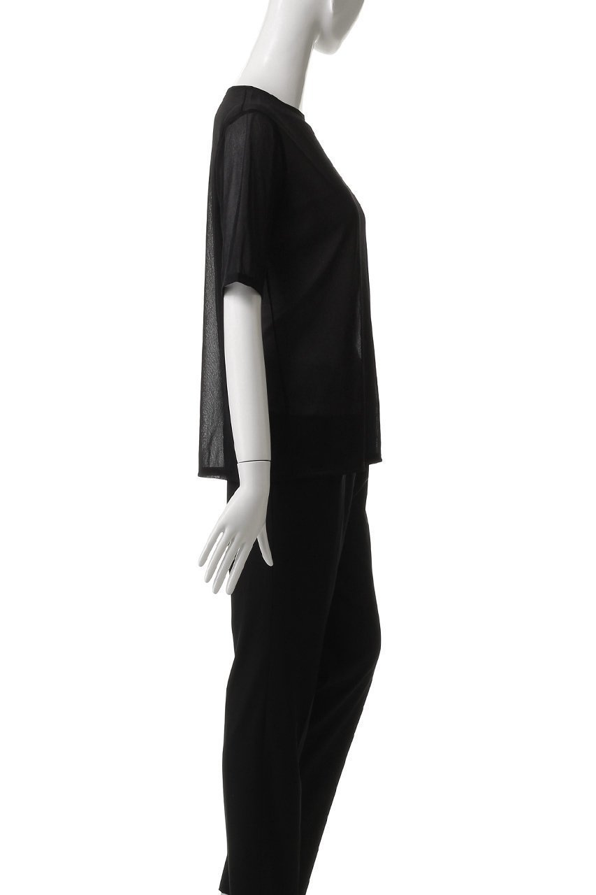 【アンクレイヴ/uncrave】のトリコットシフォン /ハーフスリーブカットソー 人気、トレンドファッション・服の通販 founy(ファニー) 　ファッション　Fashion　レディースファッション　Fashion for Women　トップス・カットソー　Cut & Sew Tops　シャツ・ブラウス・オフィスカジュアル　Elegant Blouses & Button-Ups　ロングTシャツ・Tシャツ　Longline T-Shirts & Tees　カットソー・ベーシックTシャツ　Cut-and-Sewn Tops / Stretch Tees & Basics　インナー　Innerwear　キャミソール　Camisole, Spaghetti Strap Top　コンパクト　Compact, Small Size　サロペット　Overalls, Salopette　シアー　Sheer, See-Through　シフォン　Chiffon, Lightweight Fabric　ショート　Short, Short Length　スリーブ　Sleeve, Long Sleeve / Short Sleeve　再入荷　Restock / Back in Stock　other-3|ID: prp329100004503196 ipo3291000000032846070