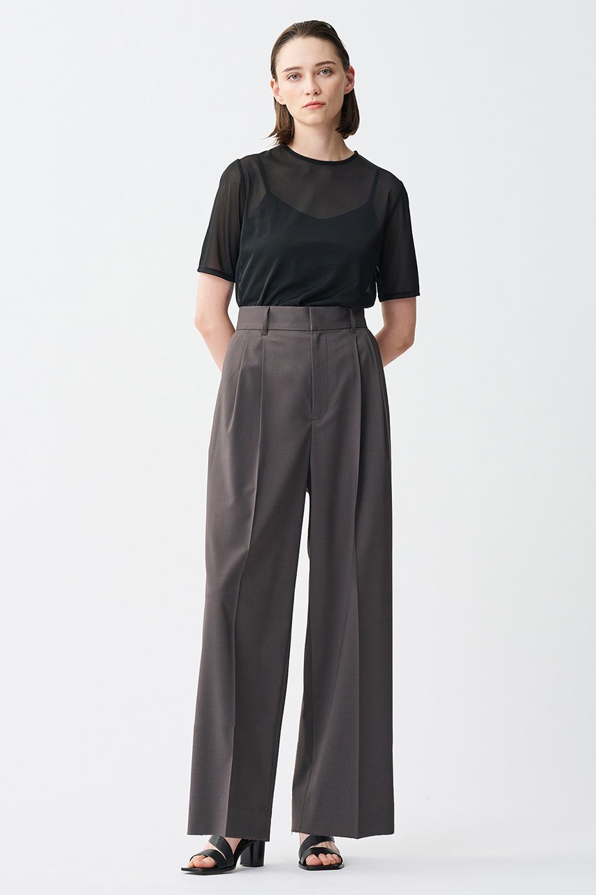 【アンクレイヴ/uncrave】のトリコットシフォン /ハーフスリーブカットソー 人気、トレンドファッション・服の通販 founy(ファニー) 　ファッション　Fashion　レディースファッション　Fashion for Women　トップス・カットソー　Cut & Sew Tops　シャツ・ブラウス・オフィスカジュアル　Elegant Blouses & Button-Ups　ロングTシャツ・Tシャツ　Longline T-Shirts & Tees　カットソー・ベーシックTシャツ　Cut-and-Sewn Tops / Stretch Tees & Basics　インナー　Innerwear　キャミソール　Camisole, Spaghetti Strap Top　コンパクト　Compact, Small Size　サロペット　Overalls, Salopette　シアー　Sheer, See-Through　シフォン　Chiffon, Lightweight Fabric　ショート　Short, Short Length　スリーブ　Sleeve, Long Sleeve / Short Sleeve　再入荷　Restock / Back in Stock　other-7|ID: prp329100004503196 ipo3291000000032846092