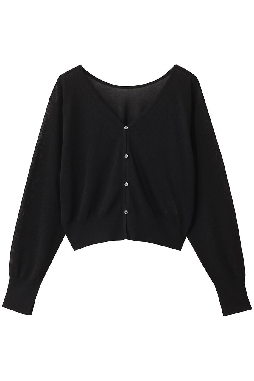 【アンクレイヴ/uncrave】のシアーニット /2WAYカーディガン インテリア・キッズ・メンズ・レディースファッション・服の通販 founy(ファニー) 　ファッション　Fashion　レディースファッション　WOMEN　トップス・カットソー　Tops/Tshirt　ニット　Knit Tops　カーディガン　Cardigans　おすすめ　Recommend　カーディガン　Cardigan　シアー　Sheer　フロント　Front　ボトム　Bottom　ワイド　Wide　エレガント 上品　Elegant　ブラック|ID: prp329100004504483 ipo3291000000031790410