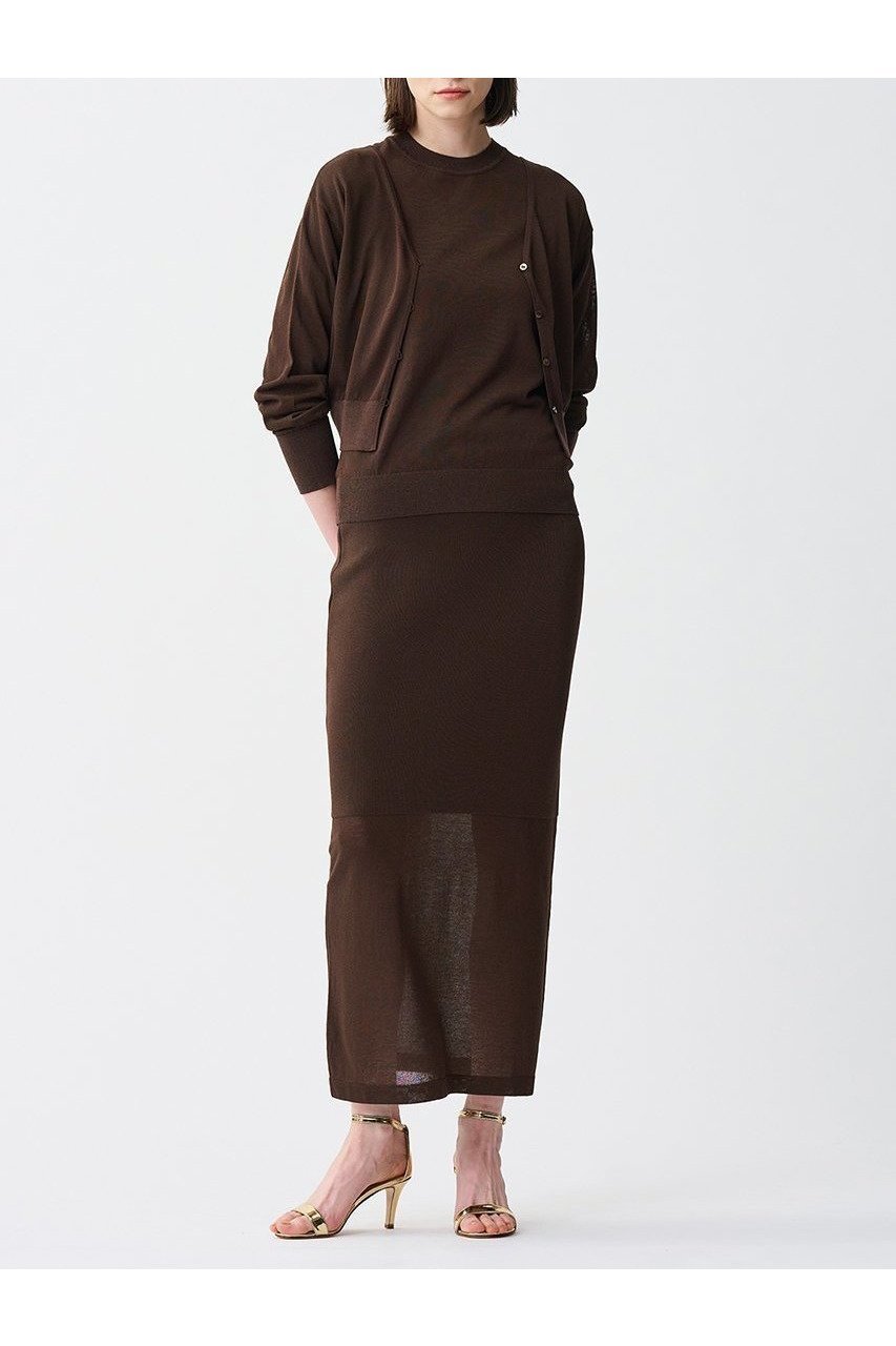 【アンクレイヴ/uncrave】のシアーニット /2WAYカーディガン 人気、トレンドファッション・服の通販 founy(ファニー) 　ファッション　Fashion　レディースファッション　WOMEN　トップス・カットソー　Tops/Tshirt　ニット　Knit Tops　カーディガン　Cardigans　おすすめ　Recommend　カーディガン　Cardigan　シアー　Sheer　フロント　Front　ボトム　Bottom　ワイド　Wide　エレガント 上品　Elegant　other-7|ID: prp329100004504483 ipo3291000000031790417