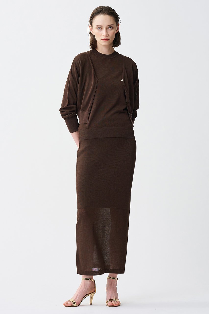 【アンクレイヴ/uncrave】のシアーニット /2WAYカーディガン 人気、トレンドファッション・服の通販 founy(ファニー) 　ファッション　Fashion　レディースファッション　Fashion for Women　トップス・カットソー　Cut & Sew Tops　ニット　Knit Tops & Sweaters　カーディガン・羽織り　Layered Style Cardigans　おすすめ　Recommended / Our Picks　カーディガン　Cardigan, Knitwear　シアー　Sheer, See-Through　フロント　Front, Front Design　ボトム　Bottoms, Lower Wear　ワイド　Wide, Wide Fit　エレガント 上品　Elegant　other-7|ID: prp329100004504483 ipo3291000000032809575