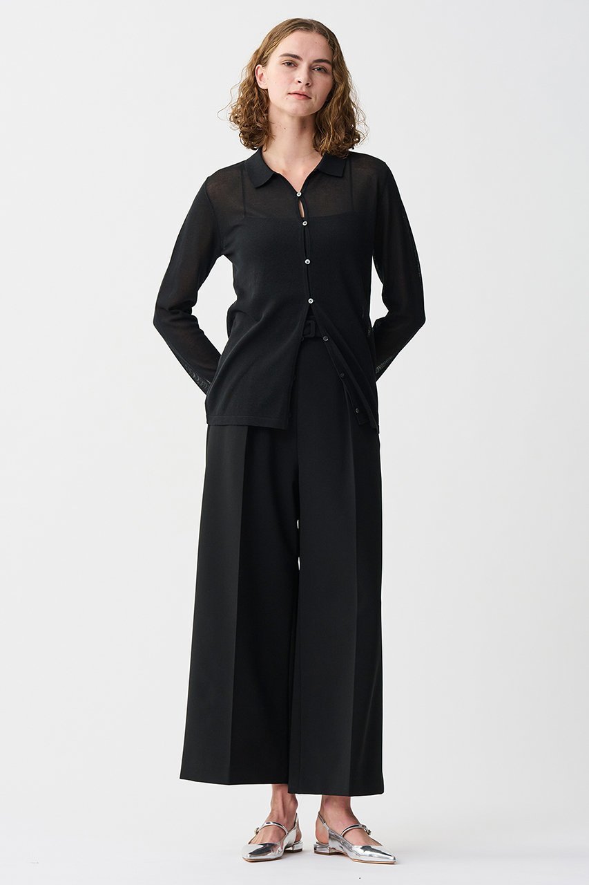 【アンクレイヴ/uncrave】のシアーコットン /ポロニット 人気、トレンドファッション・服の通販 founy(ファニー) 　ファッション　Fashion　レディースファッション　Fashion for Women　トップス・カットソー　Cut & Sew Tops　ニット　Knit Tops & Sweaters　カジュアルプルオーバー・ニットトップス　Pullovers & Knit Tops / Casual Pullovers　カーディガン　Cardigan, Knitwear　シアー　Sheer, See-Through　シルク　Silk, 100% Silk　ストレート　Straight, Straight Cut　フロント　Front, Front Design　エレガント 上品　Elegant　夏　Summer　other-6|ID: prp329100004504484 ipo3291000000032923170