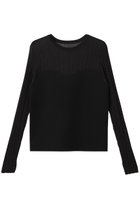 【アンクレイヴ/uncrave】のシルキー ニット コンビ トップス ブラック|ID:prp329100004504485