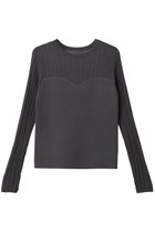【アンクレイヴ/uncrave】のシルキー ニット コンビ トップス スレート|ID: prp329100004504485 ipo3291000000036759500