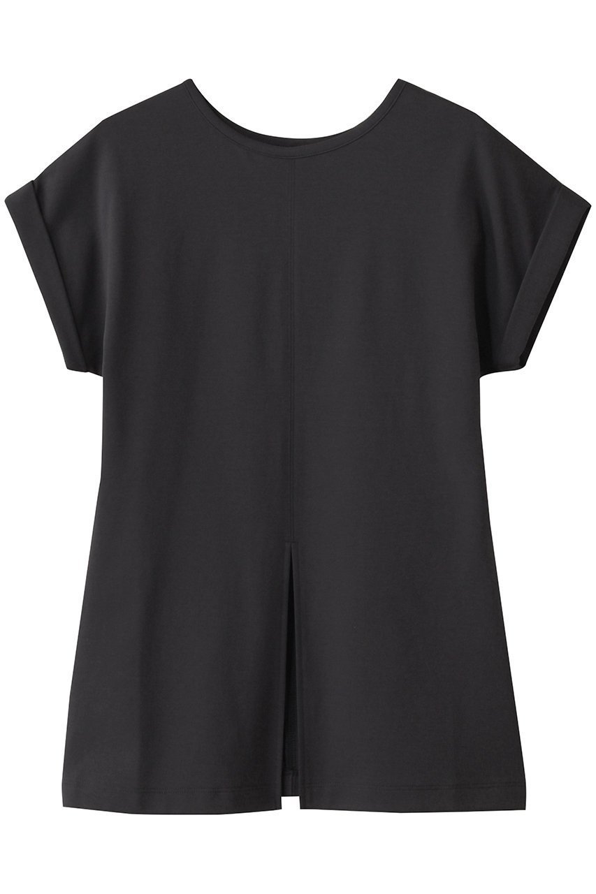 【アンクレイヴ/uncrave】のダブルフェイスジャージー /2WAYスリットトップス インテリア・キッズ・メンズ・レディースファッション・服の通販 founy(ファニー) 　ファッション　Fashion　レディースファッション　Fashion for Women　トップス・カットソー　Cut & Sew Tops　シャツ・ブラウス・オフィスカジュアル　Elegant Blouses & Button-Ups　ロングTシャツ・Tシャツ　Longline T-Shirts & Tees　カットソー・ベーシックTシャツ　Cut-and-Sewn Tops / Stretch Tees & Basics　エレガント 上品　Elegant　ショート　Short, Short Length　スリット　Slit, Slit Detail　スリーブ　Sleeve, Long Sleeve / Short Sleeve　ペプラム　Peplum, Flared Hem　ボトム　Bottoms, Lower Wear　スレート|ID: prp329100004504491 ipo3291000000035557990