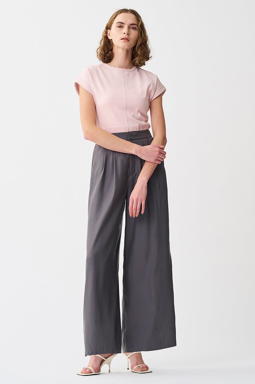 【アンクレイヴ/uncrave】のダブルフェイスジャージー /2WAYスリットトップス 人気、トレンドファッション・服の通販 founy(ファニー) 　ファッション　Fashion　レディースファッション　Fashion for Women　トップス・カットソー　Cut & Sew Tops　シャツ・ブラウス・オフィスカジュアル　Elegant Blouses & Button-Ups　ロングTシャツ・Tシャツ　Longline T-Shirts & Tees　カットソー・ベーシックTシャツ　Cut-and-Sewn Tops / Stretch Tees & Basics　エレガント 上品　Elegant　ショート　Short, Short Length　スリット　Slit, Slit Detail　スリーブ　Sleeve, Long Sleeve / Short Sleeve　ペプラム　Peplum, Flared Hem　ボトム　Bottoms, Lower Wear　other-7|ID: prp329100004504491 ipo3291000000035557999