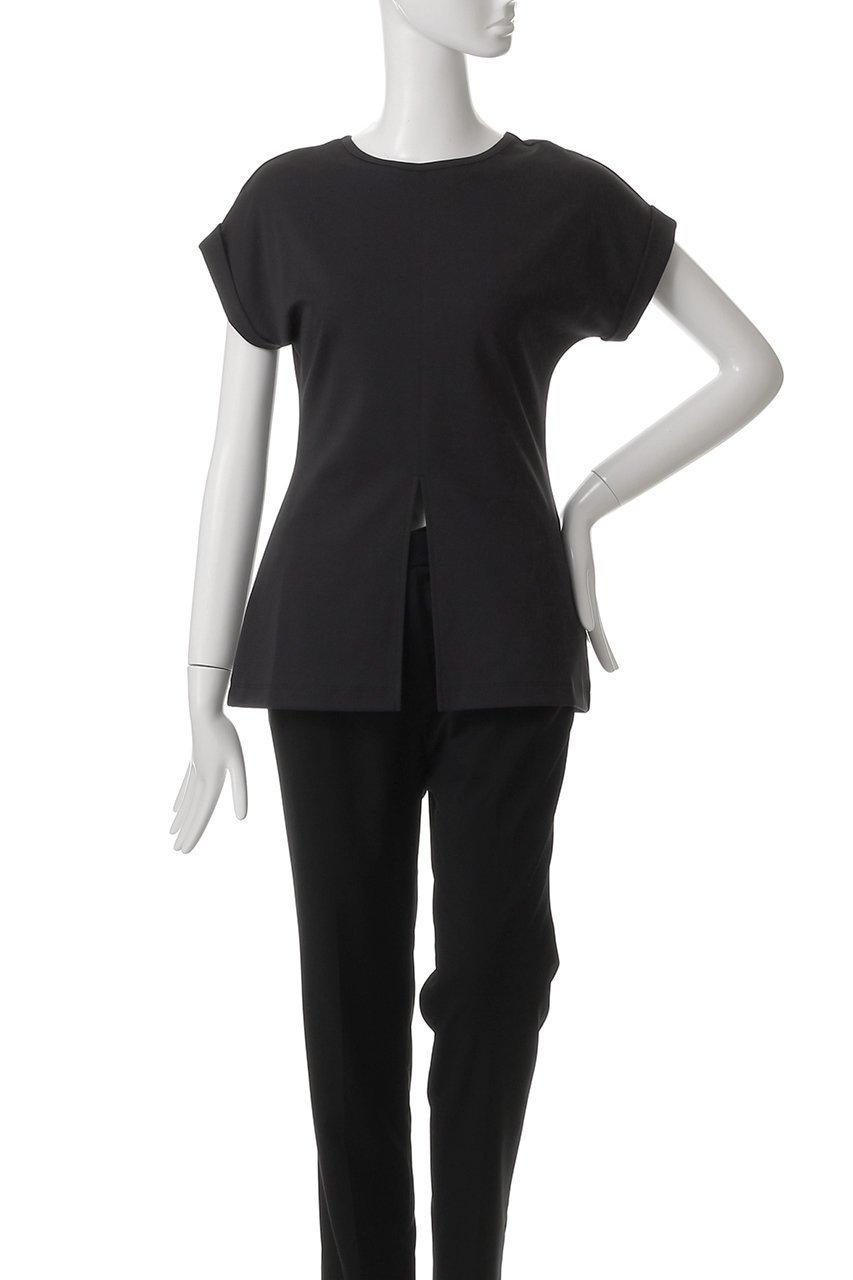 【アンクレイヴ/uncrave】のダブルフェイスジャージー /2WAYスリットトップス 人気、トレンドファッション・服の通販 founy(ファニー) ファッション Fashion レディースファッション Fashion for Women トップス・カットソー Cut & Sew Tops シャツ・ブラウス・オフィスカジュアル Elegant Blouses & Button-Ups ロングTシャツ・Tシャツ Longline T-Shirts & Tees カットソー・ベーシックTシャツ Cut-and-Sewn Tops / Stretch Tees & Basics エレガント 上品 Elegant ショート Short, Short Length スリット Slit, Slit Detail スリーブ Sleeve, Long Sleeve / Short Sleeve ペプラム Peplum, Flared Hem ボトム Bottoms, Lower Wear other-2|ID: prp329100004504491 ipo3291000000036552047