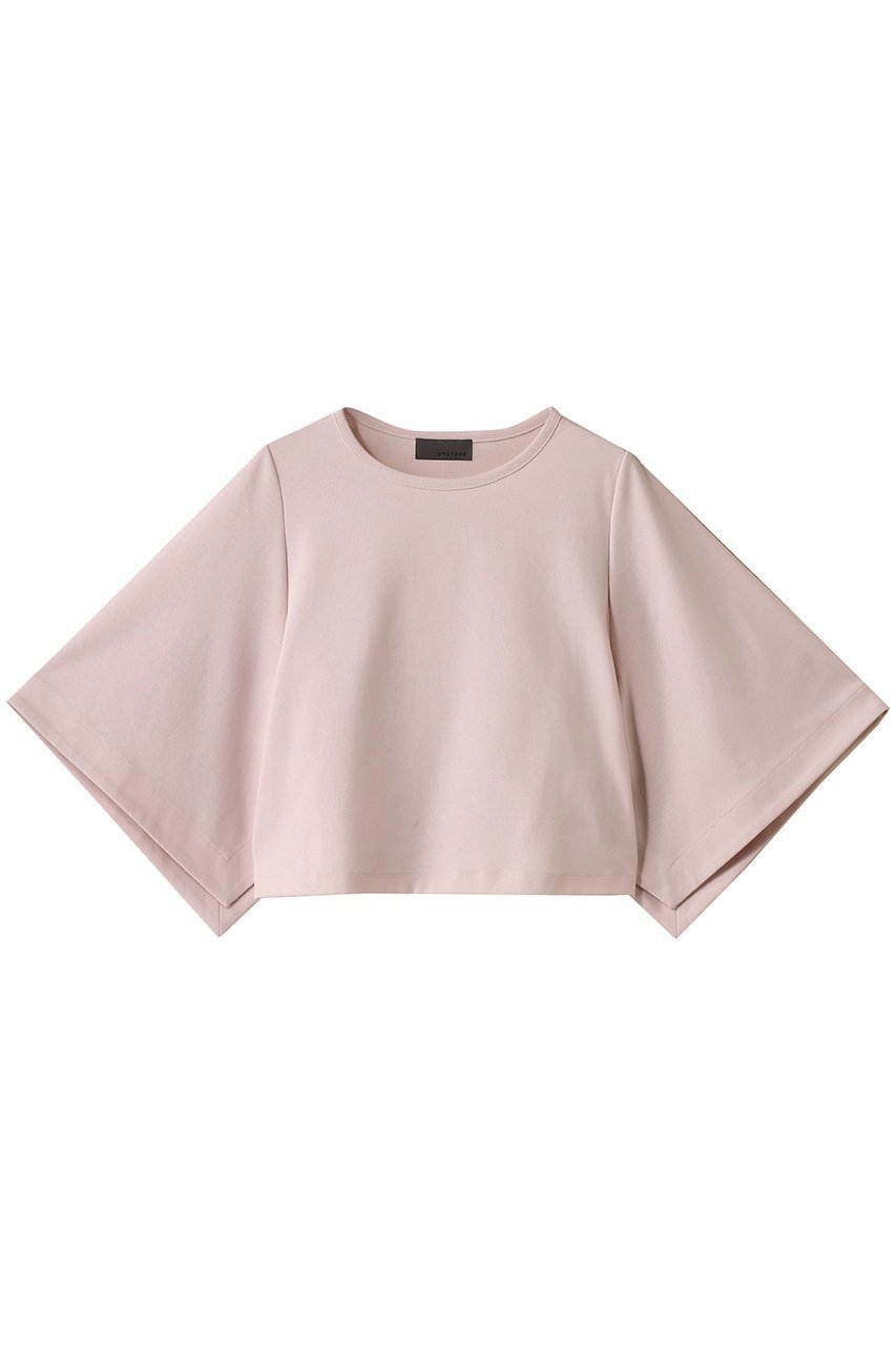 【アンクレイヴ/uncrave】のダブルフェイスジャージー /ハンカチスリーブトップス インテリア・キッズ・メンズ・レディースファッション・服の通販 founy(ファニー) 　ファッション　Fashion　レディースファッション　Fashion for Women　トップス・カットソー　Cut & Sew Tops　シャツ・ブラウス・オフィスカジュアル　Elegant Blouses & Button-Ups　ロングTシャツ・Tシャツ　Longline T-Shirts & Tees　カットソー・ベーシックTシャツ　Cut-and-Sewn Tops / Stretch Tees & Basics　ショート　Short, Short Length　シルケット　Silket, Silky Cotton　スリーブ　Sleeve, Long Sleeve / Short Sleeve　ダブル　Double, Double-Breasted　定番　Standard, Basic Item　ハンカチ　Handkerchief, Hanky　バランス　Balance, Style Balance　フェイス　Face, Facial Design　ボトム　Bottoms, Lower Wear　ピンク|ID: prp329100004504492 ipo3291000000032846590