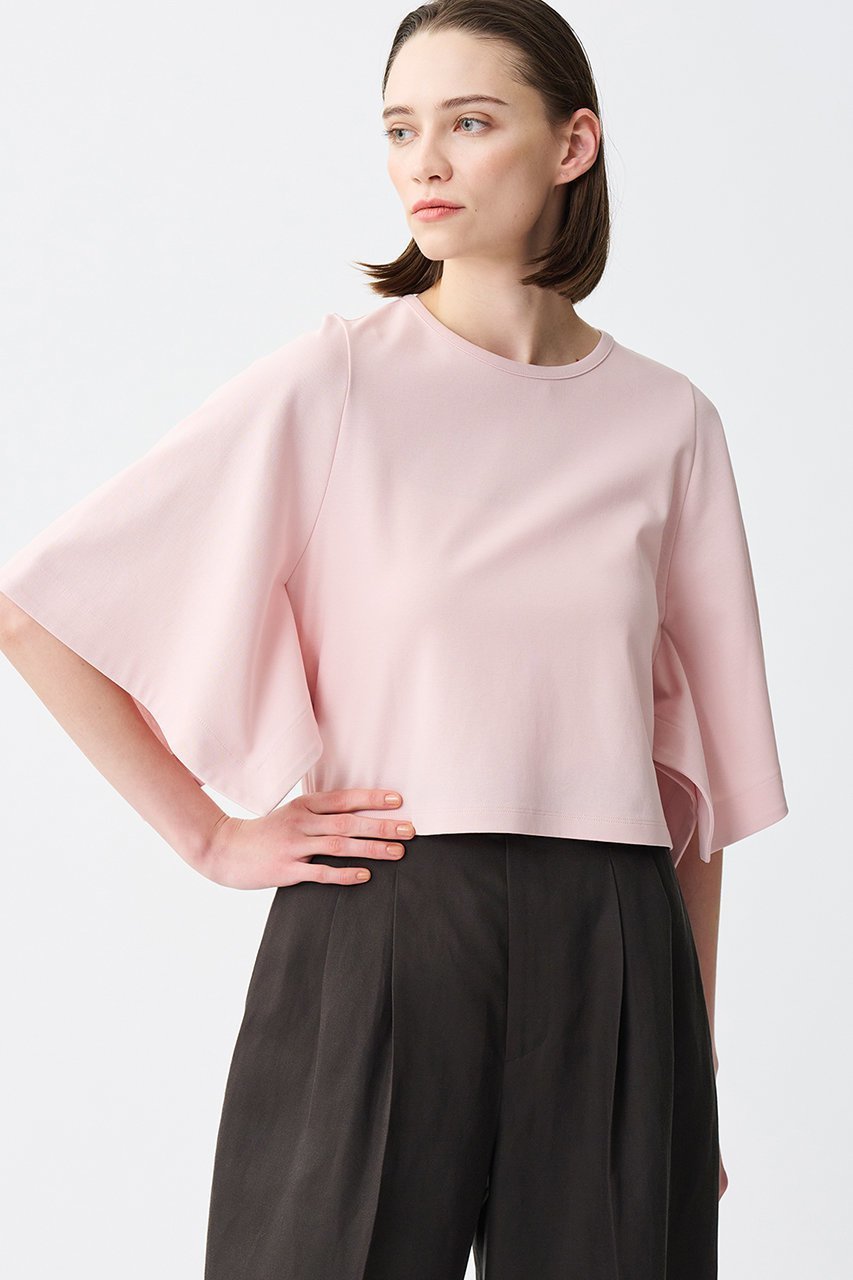 【アンクレイヴ/uncrave】のダブルフェイスジャージー /ハンカチスリーブトップス 人気、トレンドファッション・服の通販 founy(ファニー) 　ファッション　Fashion　レディースファッション　Fashion for Women　トップス・カットソー　Cut & Sew Tops　シャツ・ブラウス・オフィスカジュアル　Elegant Blouses & Button-Ups　ロングTシャツ・Tシャツ　Longline T-Shirts & Tees　カットソー・ベーシックTシャツ　Cut-and-Sewn Tops / Stretch Tees & Basics　ショート　Short, Short Length　シルケット　Silket, Silky Cotton　スリーブ　Sleeve, Long Sleeve / Short Sleeve　ダブル　Double, Double-Breasted　定番　Standard, Basic Item　ハンカチ　Handkerchief, Hanky　バランス　Balance, Style Balance　フェイス　Face, Facial Design　ボトム　Bottoms, Lower Wear　other-8|ID: prp329100004504492 ipo3291000000032846629