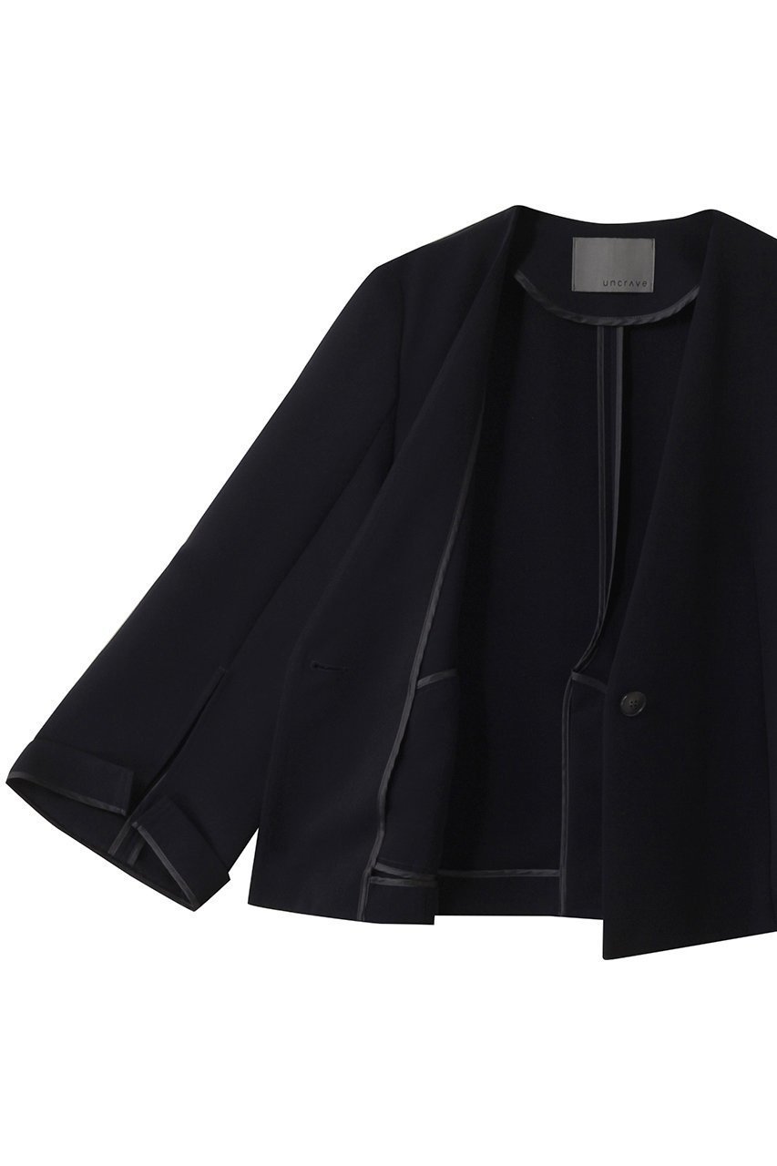【アンクレイヴ/uncrave】のウォッシャブルダブルクロス /スリットスリーブジャケット 人気、トレンドファッション・服の通販 founy(ファニー) 　ファッション　Fashion　レディースファッション　WOMEN　アウター　Coat Outerwear　ジャケット　Jackets　エレガント 上品　Elegant　ジャケット　Jacket　スリット　Slit　スリーブ　Sleeve　ダブル　Double　フェミニン　Feminine　フォルム　Form　フレア　Flare　ビジネス 仕事 通勤　Business　other-6|ID: prp329100004504495 ipo3291000000031790543