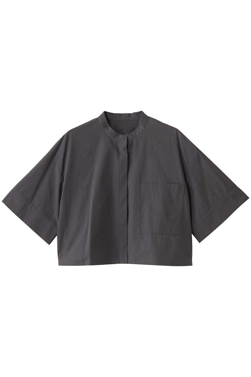 【アンクレイヴ/uncrave】のカラータイプライター /ショートシャツ インテリア・キッズ・メンズ・レディースファッション・服の通販 founy(ファニー) 　ファッション　Fashion　レディースファッション　Fashion for Women　トップス・カットソー　Cut & Sew Tops　シャツ・ブラウス・オフィスカジュアル　Elegant Blouses & Button-Ups　インド　Indian Textile　オーガニック　Organic Cotton　クロップド　Cropped, Short Length　ショート　Short, Short Length　スリーブ　Sleeve, Long Sleeve / Short Sleeve　タイプライター　Typewriter Fabric, Crisp Cotton　トレンド　Trend, Trending Now　バランス　Balance, Style Balance　フロント　Front, Front Design　モダン　Modern, Contemporary　リラックス　Relax, Relaxed Fit　スレート|ID: prp329100004504498 ipo3291000000032907972
