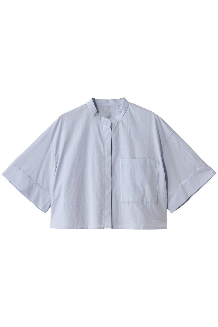 【アンクレイヴ/uncrave】のカラータイプライター /ショートシャツ インテリア・キッズ・メンズ・レディースファッション・服の通販 founy(ファニー) 　ファッション　Fashion　レディースファッション　Fashion for Women　トップス・カットソー　Cut & Sew Tops　シャツ・ブラウス・オフィスカジュアル　Elegant Blouses & Button-Ups　インド　Indian Textile　オーガニック　Organic Cotton　クロップド　Cropped, Short Length　ショート　Short, Short Length　スリーブ　Sleeve, Long Sleeve / Short Sleeve　タイプライター　Typewriter Fabric, Crisp Cotton　トレンド　Trend, Trending Now　バランス　Balance, Style Balance　フロント　Front, Front Design　モダン　Modern, Contemporary　リラックス　Relax, Relaxed Fit　サックス|ID: prp329100004504498 ipo3291000000032907978