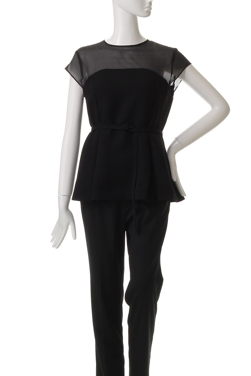 【アンクレイヴ/uncrave】のウォッシャブルダブルクロス /ビスチェブラウス(フレンチスリーブ) 人気、トレンドファッション・服の通販 founy(ファニー) 　ファッション　Fashion　レディースファッション　WOMEN　トップス・カットソー　Tops/Tshirt　シャツ/ブラウス　Shirts/Blouses　ビスチェ　Bustier　おすすめ　Recommend　ウォッシャブル　Washable　シアー　Sheer　ショート　Short　スリーブ　Sleeve　ダブル　Double　フレンチ　French　ペプラム　Peplum　マニッシュ　Mannish　モダン　Modern　エレガント 上品　Elegant　other-2|ID: prp329100004504501 ipo3291000000031974734