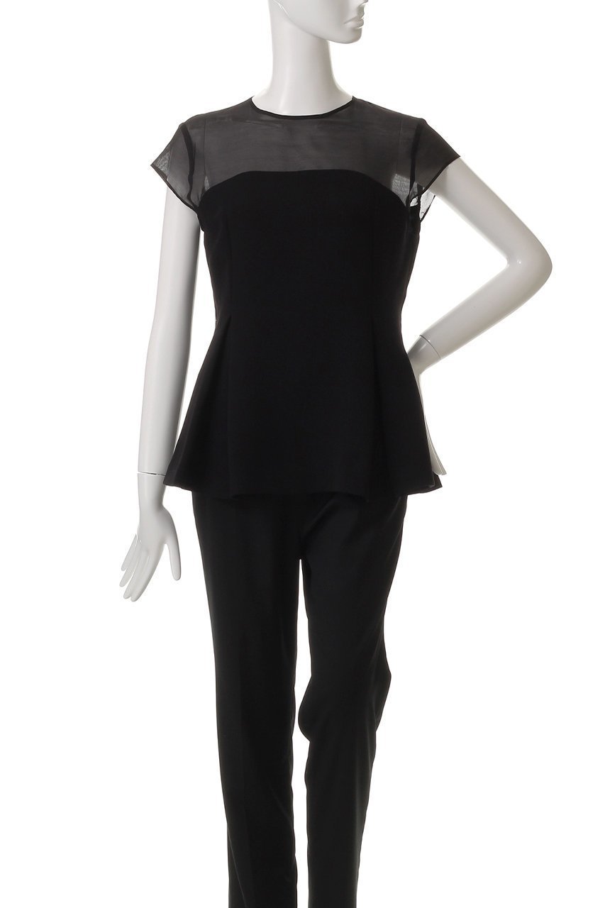 【アンクレイヴ/uncrave】のウォッシャブルダブルクロス /ビスチェブラウス(フレンチスリーブ) 人気、トレンドファッション・服の通販 founy(ファニー) 　ファッション　Fashion　レディースファッション　WOMEN　トップス・カットソー　Tops/Tshirt　シャツ/ブラウス　Shirts/Blouses　ビスチェ　Bustier　おすすめ　Recommend　ウォッシャブル　Washable　シアー　Sheer　ショート　Short　スリーブ　Sleeve　ダブル　Double　フレンチ　French　ペプラム　Peplum　マニッシュ　Mannish　モダン　Modern　エレガント 上品　Elegant　other-6|ID: prp329100004504501 ipo3291000000031974738