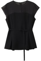 【アンクレイヴ/uncrave】のウォッシャブルダブルクロス /ビスチェブラウス(フレンチスリーブ) ブラック|ID:prp329100004504501