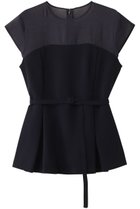 【アンクレイヴ/uncrave】のウォッシャブルダブルクロス /ビスチェブラウス(フレンチスリーブ) ネイビー|ID:prp329100004504501