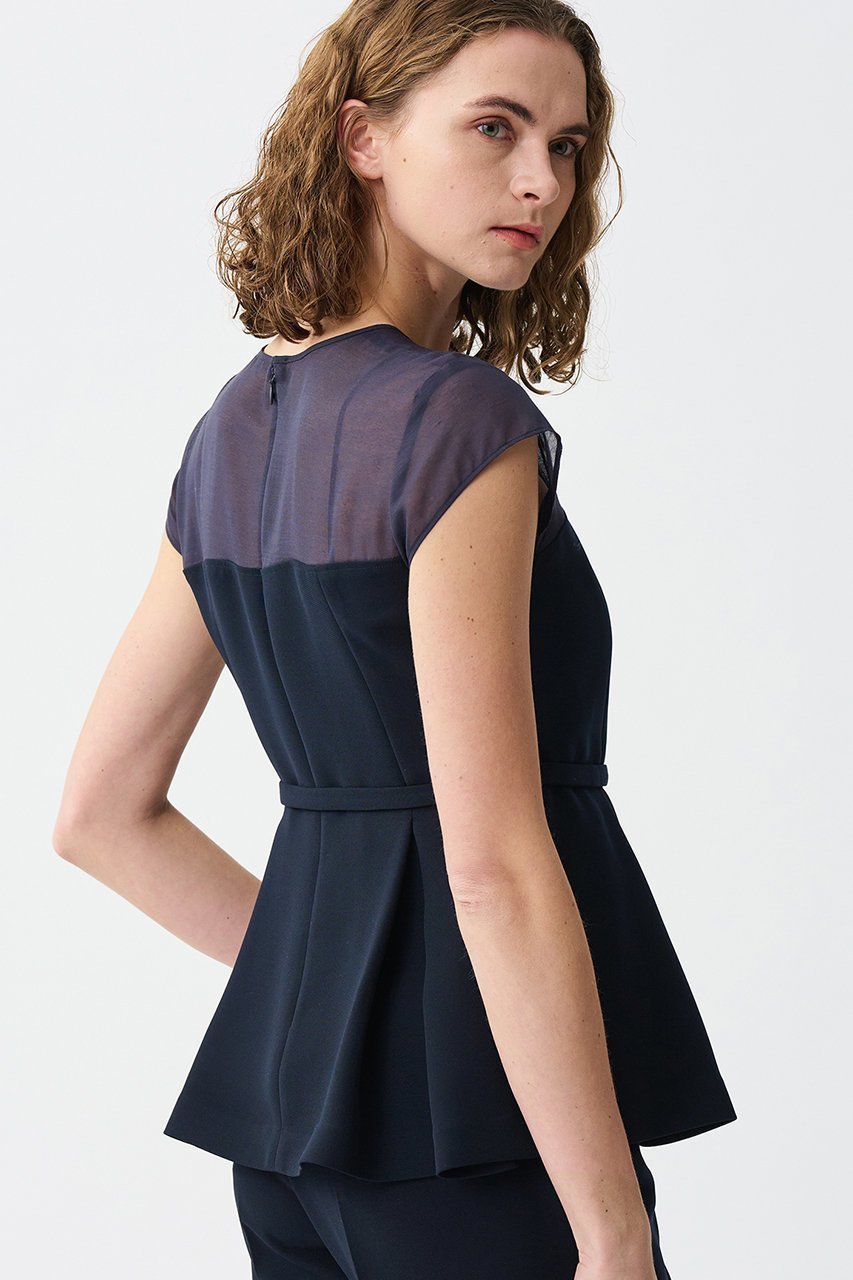 【アンクレイヴ/uncrave】のウォッシャブルダブルクロス /ビスチェブラウス(フレンチスリーブ) 人気、トレンドファッション・服の通販 founy(ファニー) ファッション Fashion レディースファッション Fashion for Women トップス・カットソー Cut & Sew Tops シャツ・ブラウス・オフィスカジュアル Elegant Blouses & Button-Ups ビスチェ Bustiers & Corset Tops / Layered Bustier Style おすすめ Recommended / Our Picks ウォッシャブル Machine Washable シアー Sheer, See-Through ショート Short, Short Length スリーブ Sleeve, Long Sleeve / Short Sleeve ダブル Double, Double-Breasted フレンチ French, French Style ペプラム Peplum, Flared Hem マニッシュ Mannish, Boyish モダン Modern, Contemporary エレガント 上品 Elegant other-8|ID: prp329100004504501 ipo3291000000036392382