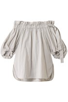 【アンクレイヴ/uncrave】のライトプルーフナイロン オフショルダーブラウス 人気、トレンドファッション・服の通販 founy(ファニー) ファッション Fashion レディースファッション Fashion for Women トップス・カットソー Cut & Sew Tops シャツ・ブラウス・オフィスカジュアル Elegant Blouses & Button-Ups エレガント 上品 Elegant ギャザー Gathered, Ruffled 軽量 Lightweight, Ultra Light ショート Short, Short Length スリーブ Sleeve, Long Sleeve / Short Sleeve フェミニン Feminine, Girly ボトム Bottoms, Lower Wear リボン Ribbon, Bow おすすめ Recommended / Our Picks thumbnail グレージュ|ID: prp329100004504505 ipo3291000000032908004