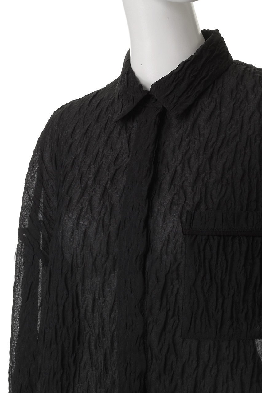 【アンクレイヴ/uncrave】のシアー ジャガード シャツ 人気、トレンドファッション・服の通販 founy(ファニー) 　ファッション　Fashion　レディースファッション　WOMEN　トップス・カットソー　Tops/Tshirt　シャツ/ブラウス　Shirts/Blouses　エアリー　Airy　カフス　Cuffs　シアー　Sheer　ジャカード　Jacquard　スリーブ　Sleeve　ポケット　Pocket　ロング　Long　other-5|ID: prp329100004504506 ipo3291000000031790637