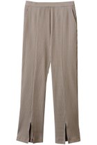 【アンクレイヴ/uncrave】のプリーツリブ スリットパンツ グレージュ|ID:prp329100004504514