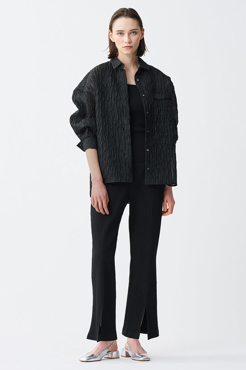 【アンクレイヴ/uncrave】のプリーツリブ スリットパンツ 人気、トレンドファッション・服の通販 founy(ファニー) 　ファッション　Fashion　レディースファッション　Fashion for Women　パンツ　Pants & Trousers　カットソー　Cut and Sewn Top　シンプル　Simple, Minimal　スリット　Slit, Slit Detail　フレア　Flare, Flared　エレガント 上品　Elegant　other-7|ID: prp329100004504514 ipo3291000000032900532