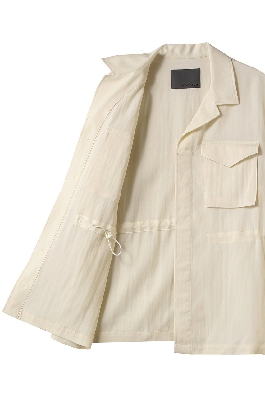 【アンクレイヴ/uncrave】のドレープツイル ジャケット 人気、トレンドファッション・服の通販 founy(ファニー) 　ファッション　Fashion　レディースファッション　WOMEN　アウター　Coat Outerwear　ジャケット　Jackets　ジャケット　Jacket　ミリタリー　Military　夏　Summer　other-6|ID: prp329100004504516 ipo3291000000031790728