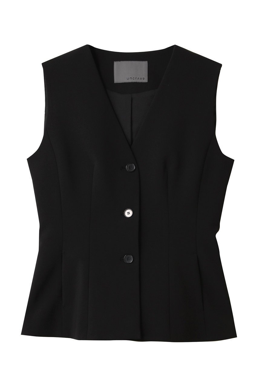 【アンクレイヴ/uncrave】のプルーフダブルクロス/ジレ インテリア・キッズ・メンズ・レディースファッション・服の通販 founy(ファニー) 　ファッション　Fashion　レディースファッション　Fashion for Women　アウター　Coat / Outerwear Collection　レディースジャケット・軽アウター　Jackets　ジャケット　Jacket, Outerwear　ストレッチ　Stretch, Stretchy Fabric　ベスト　Vest, Waistcoat　ブラック|ID: prp329100004504519 ipo3291000000036758361