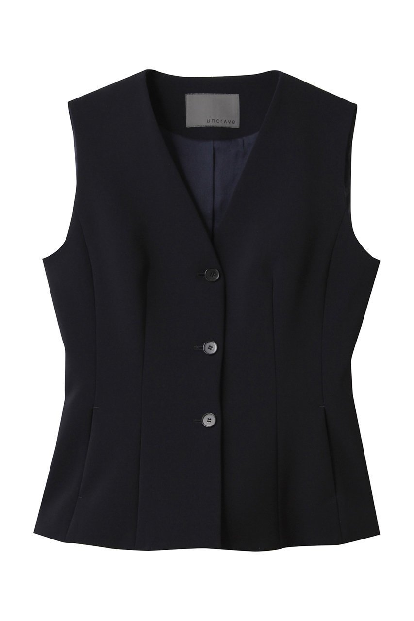 【アンクレイヴ/uncrave】のプルーフダブルクロス/ジレ インテリア・キッズ・メンズ・レディースファッション・服の通販 founy(ファニー) 　ファッション　Fashion　レディースファッション　Fashion for Women　アウター　Coat / Outerwear Collection　レディースジャケット・軽アウター　Jackets　ジャケット　Jacket, Outerwear　ストレッチ　Stretch, Stretchy Fabric　ベスト　Vest, Waistcoat　ネイビー|ID: prp329100004504519 ipo3291000000036758362