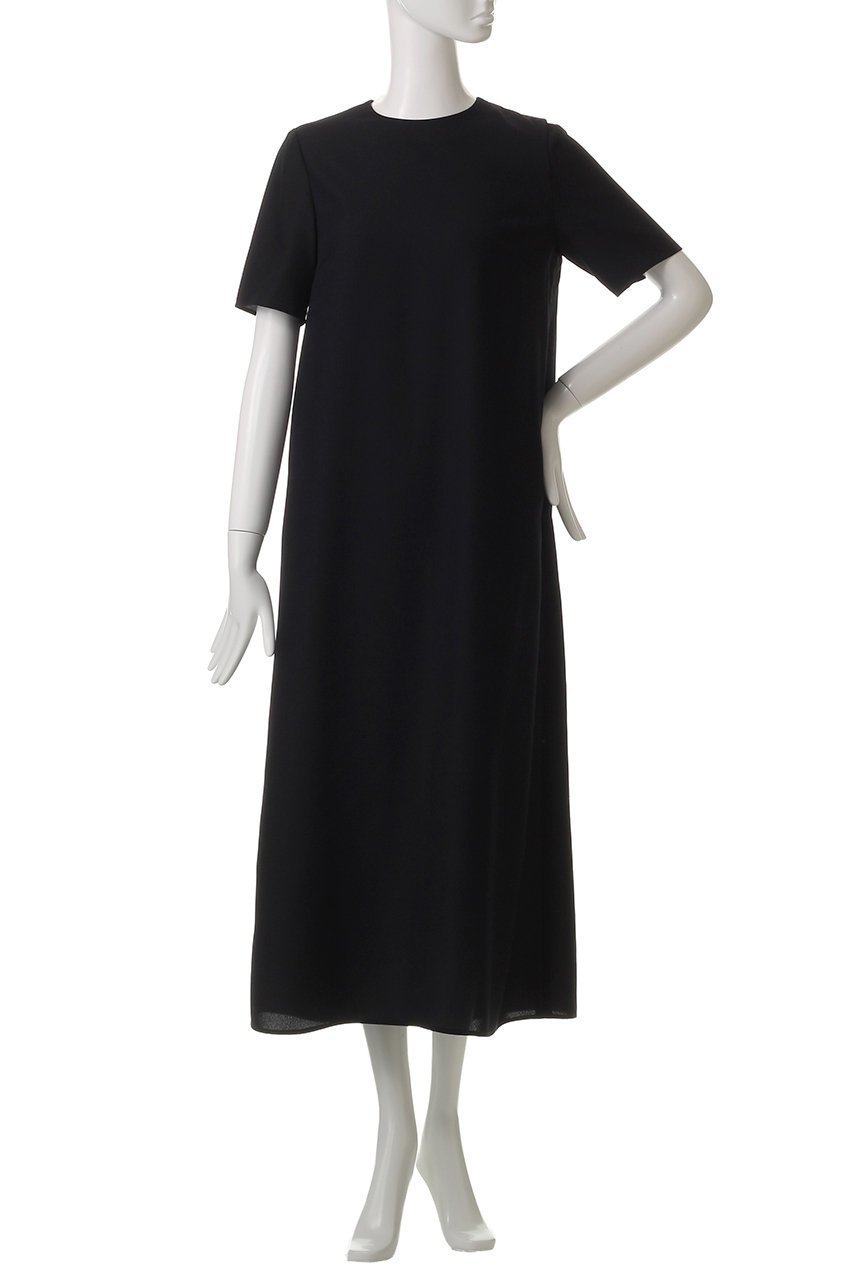 【エムフィル/M Fil】のバックサテンジョーゼット クルーネックロングワンピース 人気、トレンドファッション・服の通販 founy(ファニー) 　ファッション　Fashion　レディースファッション　Fashion for Women　ワンピース　Dresses　チュニック　Tunic Tops & Dresses　オケージョン　Occasion Wear　シューズ　Shoes, Footwear　シンプル　Simple, Minimal　チュニック　Tunic, Long Top　ドレープ　Drape, Draping Fabric　ロング　Long, Long-Length　エレガント 上品　Elegant　夏　Summer　other-2|ID: prp329100004504528 ipo3291000000032859508
