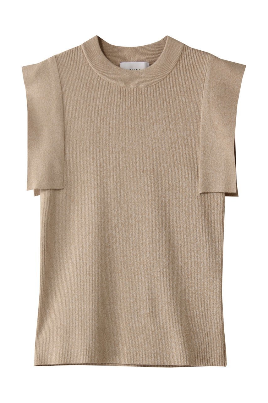 【クラネ/CLANE】のSQUARE SLEEVE KNIT TOPS/ニットトップス インテリア・キッズ・メンズ・レディースファッション・服の通販 founy(ファニー) 　ファッション　Fashion　レディースファッション　Fashion for Women　トップス・カットソー　Cut & Sew Tops　ニット　Knit Tops & Sweaters　カジュアルプルオーバー・ニットトップス　Pullovers & Knit Tops / Casual Pullovers　スクエア　Square, Square Shape　スリーブ　Sleeve, Long Sleeve / Short Sleeve　夏　Summer　春　Spring　S/S・春夏　SS, Spring/Summer, Warm Season　BEIGE|ID: prp329100004504531 ipo3291000000032922885