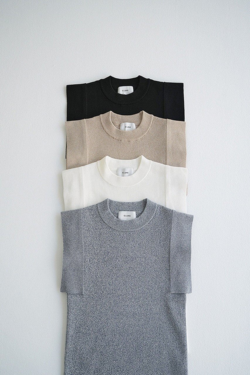【クラネ/CLANE】のSQUARE SLEEVE KNIT TOPS/ニットトップス 人気、トレンドファッション・服の通販 founy(ファニー) 　ファッション　Fashion　レディースファッション　Fashion for Women　トップス・カットソー　Cut & Sew Tops　ニット　Knit Tops & Sweaters　カジュアルプルオーバー・ニットトップス　Pullovers & Knit Tops / Casual Pullovers　スクエア　Square, Square Shape　スリーブ　Sleeve, Long Sleeve / Short Sleeve　夏　Summer　春　Spring　S/S・春夏　SS, Spring/Summer, Warm Season　other-6|ID: prp329100004504531 ipo3291000000032922946