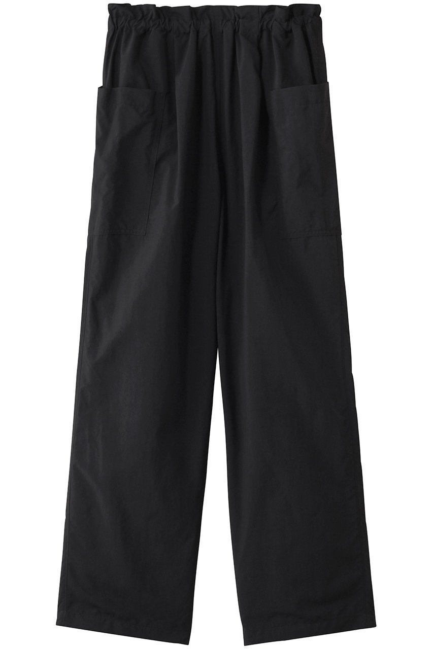【フローレント/FLORENT】のナイロン ウエストギャザー ワイドパンツ インテリア・キッズ・メンズ・レディースファッション・服の通販 founy(ファニー) 　ファッション　Fashion　レディースファッション　Fashion for Women　パンツ　Pants & Trousers　カットソー　Cut and Sewn Top　ギャザー　Gathered, Ruffled　ワイド　Wide, Wide Fit　今季　This Season, Current Season　夏　Summer　軽量　Lightweight, Ultra Light　ブラック|ID: prp329100004504539 ipo3291000000035550631