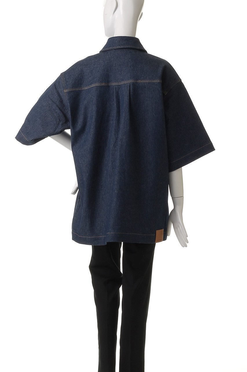 【ステラ マッカートニー/STELLA McCARTNEY】のデニムショートスリーブオーバーシャツ 人気、トレンドファッション・服の通販 founy(ファニー) 　ファッション　Fashion　レディースファッション　Fashion for Women　トップス・カットソー　Cut & Sew Tops　シャツ・ブラウス・オフィスカジュアル　Elegant Blouses & Button-Ups　おすすめ　Recommended / Our Picks　ショート　Short, Short Length　スリーブ　Sleeve, Long Sleeve / Short Sleeve　セットアップ　Set-Up, Coordinated Outfit　デニム　Denim, Jeans Material　フレア　Flare, Flared　定番　Standard, Basic Item　other-4|ID: prp329100004504547 ipo3291000000032907932