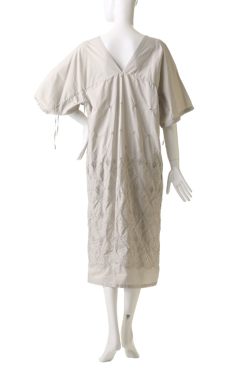 【アンティパスト/ANTIPAST】のG-DYED エンブロイダリードレス 人気、トレンドファッション・服の通販 founy(ファニー) 　ファッション　Fashion　レディースファッション　Fashion for Women　ワンピース　Dresses　フォーマル・パーティードレス・結婚式用ドレス　Elegant & Casual Dresses　チュニック　Tunic Tops & Dresses　エレガント 上品　Elegant　シャーリング　Shirring, Ruched　スクエア　Square, Square Shape　ストレート　Straight, Straight Cut　チュニック　Tunic, Long Top　デコルテ　Décolleté, Neckline　トリコ　Tricolor, Tricolored　ドレス　Dress, One-Piece　リラックス　Relax, Relaxed Fit　ロング　Long, Long-Length　夏　Summer　other-4|ID: prp329100004504549 ipo3291000000032859581