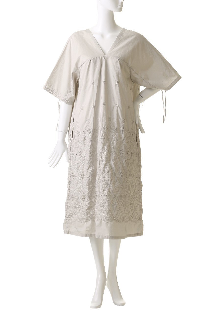 【アンティパスト/ANTIPAST】のG-DYED エンブロイダリードレス 人気、トレンドファッション・服の通販 founy(ファニー) 　ファッション　Fashion　レディースファッション　Fashion for Women　ワンピース　Dresses　フォーマル・パーティードレス・結婚式用ドレス　Elegant & Casual Dresses　チュニック　Tunic Tops & Dresses　エレガント 上品　Elegant　シャーリング　Shirring, Ruched　スクエア　Square, Square Shape　ストレート　Straight, Straight Cut　チュニック　Tunic, Long Top　デコルテ　Décolleté, Neckline　トリコ　Tricolor, Tricolored　ドレス　Dress, One-Piece　リラックス　Relax, Relaxed Fit　ロング　Long, Long-Length　夏　Summer　other-6|ID: prp329100004504549 ipo3291000000032859591