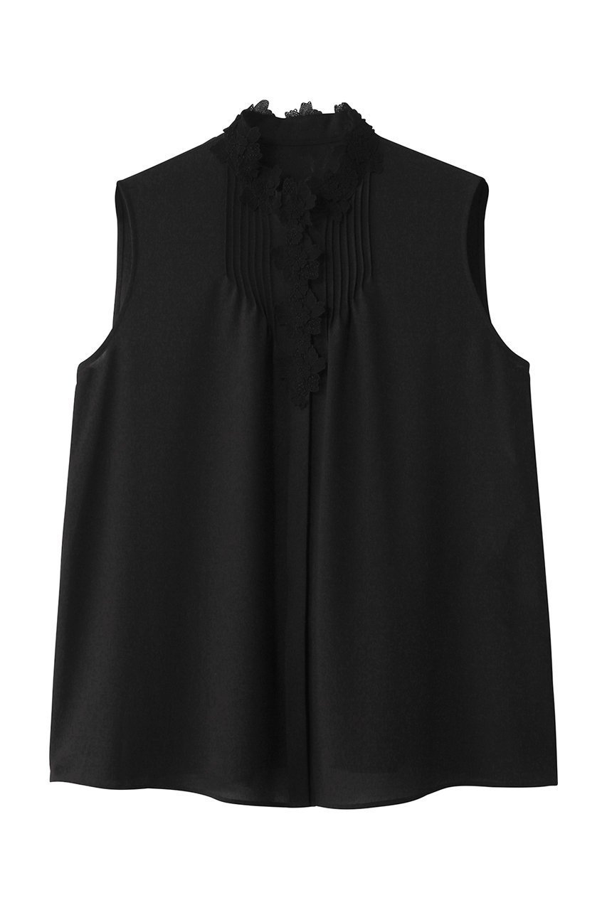【アナイ/ANAYI】のジョーゼットフラワーノースリブラウス インテリア・キッズ・メンズ・レディースファッション・服の通販 founy(ファニー) 　ファッション　Fashion　レディースファッション　Fashion for Women　トップス・カットソー　Cut & Sew Tops　キャミソール&ノースリーブ　Camisoles & Sleeveless Tops　シャツ・ブラウス・オフィスカジュアル　Elegant Blouses & Button-Ups　おすすめ　Recommended / Our Picks　インナー　Innerwear　シンプル　Simple, Minimal　ジャケット　Jacket, Outerwear　ジョーゼット　Georgette, Semi-Sheer Fabric　ノースリーブ　Sleeveless, No-Sleeve　フラワー　Flower, Floral　ボトム　Bottoms, Lower Wear　ラグジュアリー　Luxury, Elegant　エレガント 上品　Elegant　ブラック|ID: prp329100004504563 ipo3291000000032909556