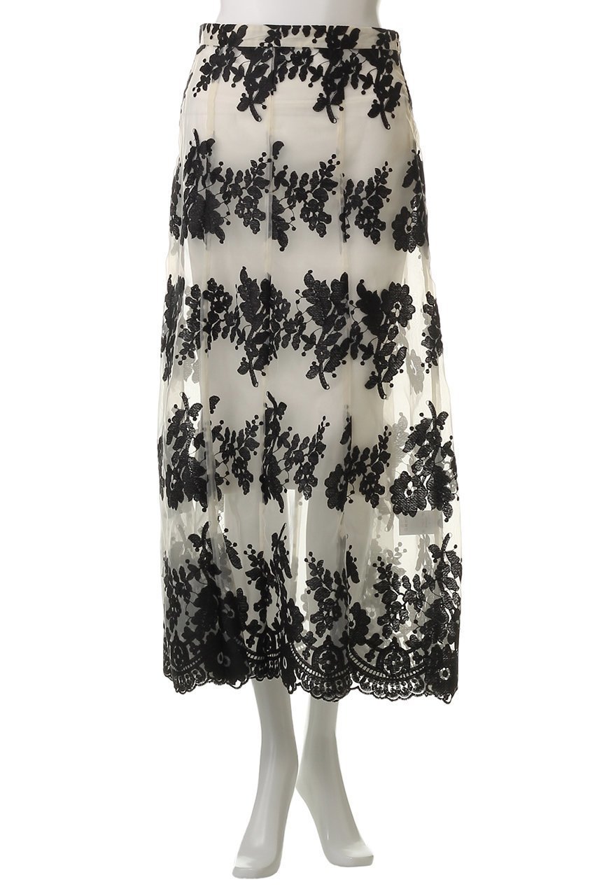 【クラネ/CLANE】のSHEER FLOWER LACE SKIRT/スカート 人気、トレンドファッション・服の通販 founy(ファニー) 　ファッション　Fashion　レディースファッション　Fashion for Women　スカート　Skirts　ロングスカート　Long Skirts / Maxi & Midi Skirts　シアー　Sheer, See-Through　フラワー　Flower, Floral　フレア　Flare, Flared　ミニスカート　Mini Skirt, Short Skirt　リュクス　Luxury, Elegant, High-End, Chic　レース　Lace, Lace Fabric　ロング　Long, Long-Length　夏　Summer　春　Spring　S/S・春夏　SS, Spring/Summer, Warm Season　other-2|ID: prp329100004504566 ipo3291000000032843947