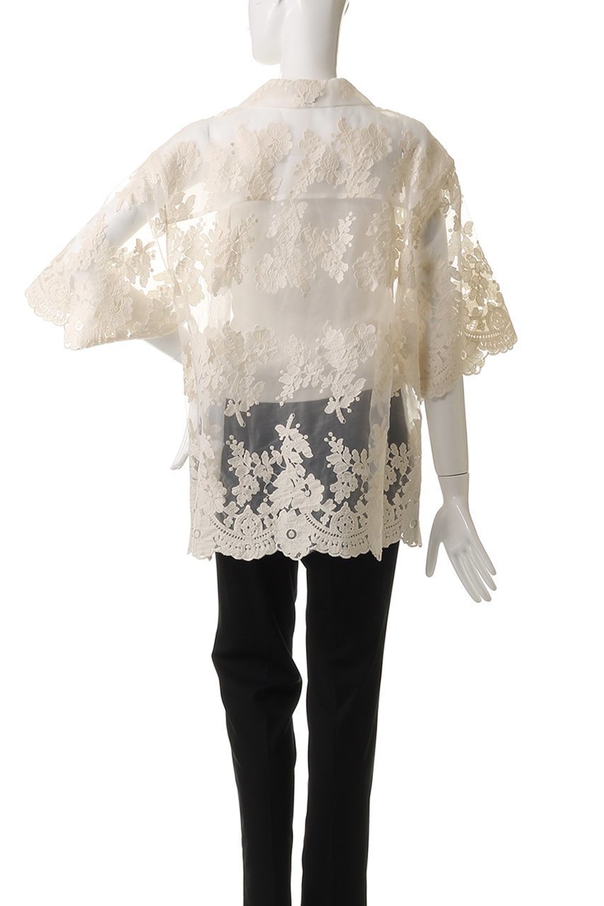 【クラネ/CLANE】のSHEER FLOWER LACE SHIRT/シャツ 人気、トレンドファッション・服の通販 founy(ファニー) 　ファッション　Fashion　レディースファッション　Fashion for Women　トップス・カットソー　Cut & Sew Tops　シャツ・ブラウス・オフィスカジュアル　Elegant Blouses & Button-Ups　シアー　Sheer, See-Through　ショート　Short, Short Length　スカラップ　Scallop, Scalloped Edge　スリーブ　Sleeve, Long Sleeve / Short Sleeve　フラワー　Flower, Floral　モチーフ　Motif, Design Theme　レース　Lace, Lace Fabric　ヴィンテージ　Vintage Style　夏　Summer　春　Spring　S/S・春夏　SS, Spring/Summer, Warm Season　other-4|ID: prp329100004504567 ipo3291000000032909613