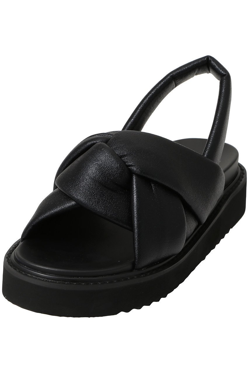 【ランバン オン ブルー/LANVIN en Bleu】のツイルフラットサンダル インテリア・キッズ・メンズ・レディースファッション・服の通販 founy(ファニー) 　ファッション　Fashion　レディースファッション　Fashion for Women　サンダル　Sandals, Summer Shoes　シンプル　Simple, Minimal　ツイスト　Tweed, Tweed Fabric　トレンド　Trend, Trending Now　ファブリック　Fabric, Textile　フィット　Fit, Slim Fit　夏　Summer　春　Spring　S/S・春夏　SS, Spring/Summer, Warm Season　ブラック|ID: prp329100004504569 ipo3291000000036180096