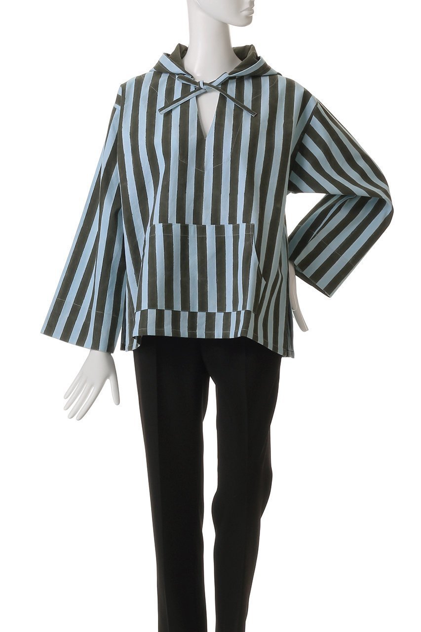【エスゼット ブロックプリント/SZ Blockprints】のSURF PULLOVER THICK STRIPE サーフプルオーバー 人気、トレンドファッション・服の通販 founy(ファニー) 　ファッション　Fashion　レディースファッション　Fashion for Women　トップス・カットソー　Cut & Sew Tops　シャツ・ブラウス・オフィスカジュアル　Elegant Blouses & Button-Ups　カジュアルプルオーバー・ニットトップス　Pullovers & Knit Tops / Casual Pullovers　スタイリッシュ　Stylish, Fashionable　ストライプ　Stripe, Striped Pattern　スリーブ　Sleeve, Long Sleeve / Short Sleeve　ポケット　Pocket, Pocket Detail　リボン　Ribbon, Bow　ロング　Long, Long-Length　other-2|ID: prp329100004504573 ipo3291000000032909457