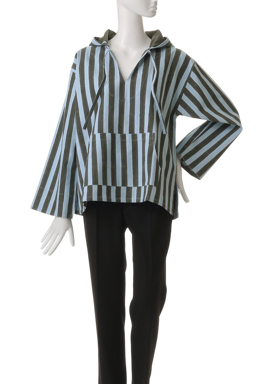 【エスゼット ブロックプリント/SZ Blockprints】のSURF PULLOVER THICK STRIPE サーフプルオーバー 人気、トレンドファッション・服の通販 founy(ファニー) 　ファッション　Fashion　レディースファッション　Fashion for Women　トップス・カットソー　Cut & Sew Tops　シャツ・ブラウス・オフィスカジュアル　Elegant Blouses & Button-Ups　カジュアルプルオーバー・ニットトップス　Pullovers & Knit Tops / Casual Pullovers　スタイリッシュ　Stylish, Fashionable　ストライプ　Stripe, Striped Pattern　スリーブ　Sleeve, Long Sleeve / Short Sleeve　ポケット　Pocket, Pocket Detail　リボン　Ribbon, Bow　ロング　Long, Long-Length　other-6|ID: prp329100004504573 ipo3291000000032909468