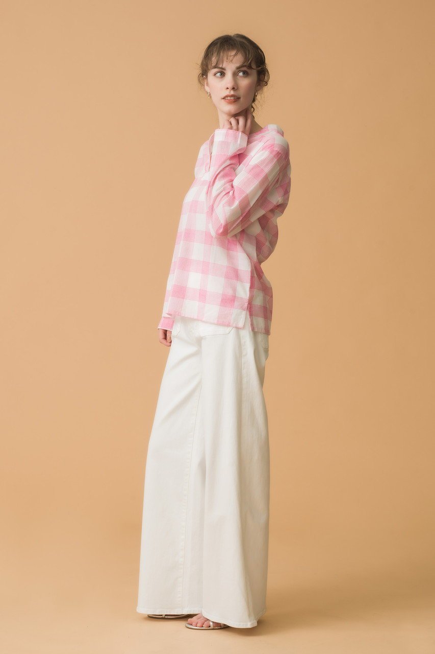 【エスゼット ブロックプリント/SZ Blockprints】のDOUCE TOP WEAVE スキッパープルオーバーシャツ 人気、トレンドファッション・服の通販 founy(ファニー) 　ファッション　Fashion　レディースファッション　Fashion for Women　トップス・カットソー　Cut & Sew Tops　シャツ・ブラウス・オフィスカジュアル　Elegant Blouses & Button-Ups　カジュアルプルオーバー・ニットトップス　Pullovers & Knit Tops / Casual Pullovers　ガーリー　Girly, Feminine Style　スリーブ　Sleeve, Long Sleeve / Short Sleeve　トレンド　Trend, Trending Now　ロング　Long, Long-Length　夏　Summer　春　Spring　S/S・春夏　SS, Spring/Summer, Warm Season　other-6|ID: prp329100004504574 ipo3291000000032909489