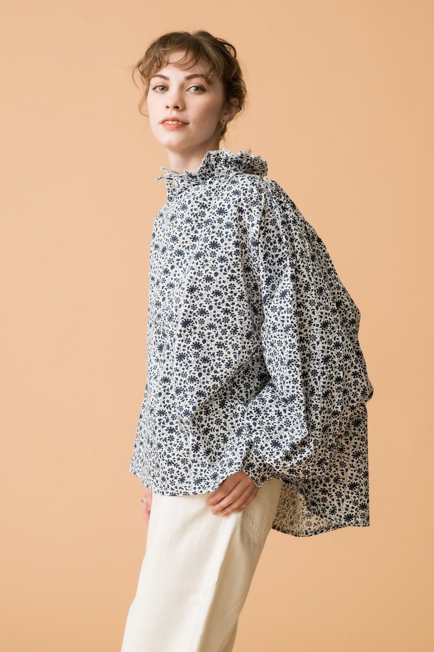 【エスゼット ブロックプリント/SZ Blockprints】のKALI TOP DITSY プルオーバーシャツブラウス 人気、トレンドファッション・服の通販 founy(ファニー) 　ファッション　Fashion　レディースファッション　Fashion for Women　トップス・カットソー　Cut & Sew Tops　シャツ・ブラウス・オフィスカジュアル　Elegant Blouses & Button-Ups　カジュアルプルオーバー・ニットトップス　Pullovers & Knit Tops / Casual Pullovers　おすすめ　Recommended / Our Picks　オリエンタル　Oriental Pattern　ギャザー　Gathered, Ruffled　ストライプ　Stripe, Striped Pattern　スリーブ　Sleeve, Long Sleeve / Short Sleeve　チェック　Check, Plaid, Tartan　ブロック　Block, Solid Block Pattern　ロング　Long, Long-Length　other-7|ID: prp329100004504576 ipo3291000000035366541