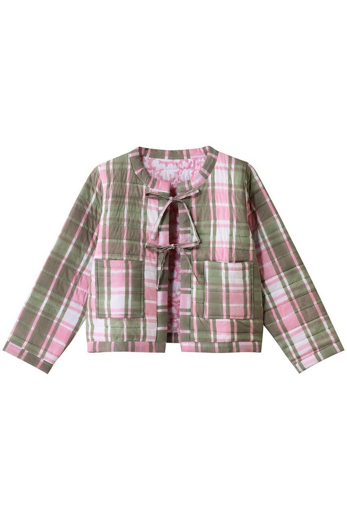 【エスゼット ブロックプリント/SZ Blockprints】のPOPPY JACKET TARTAN リバーシブルジャケット インテリア・キッズ・メンズ・レディースファッション・服の通販 founy(ファニー) https://founy.com/ ファッション Fashion レディースファッション WOMEN アウター Coat Outerwear ジャケット Jackets クロップド Cropped ジャケット Jacket トレンド Trend フィット Fit ボックス Box ポケット Pocket リボン Ribbon |ID: prp329100004504579 ipo3291000000031791185