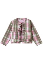 【エスゼット ブロックプリント/SZ Blockprints】のPOPPY JACKET TARTAN リバーシブルジャケット ピンク|ID: prp329100004504579 ipo3291000000032949370