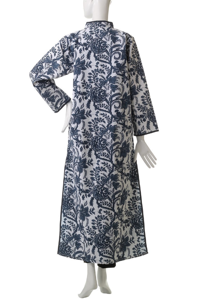 【エスゼット ブロックプリント/SZ Blockprints】のELSA SUMMER COAT BIG PHOOL スタンドカラーコート 人気、トレンドファッション・服の通販 founy(ファニー) 　ファッション　Fashion　レディースファッション　Fashion for Women　アウター　Coat / Outerwear Collection　コート・ロングコート・ピーコート　Long Coats, Peacoats & More　オリエンタル　Oriental Pattern　スタンド　Stand Collar, Upright Stand　スリット　Slit, Slit Detail　パイピング　Piping, Trim Design　ビーチ　Beach, Seaside　ロング　Long, Long-Length　夏　Summer　無地　Plain, Solid Color　other-4|ID: prp329100004504580 ipo3291000000032923651