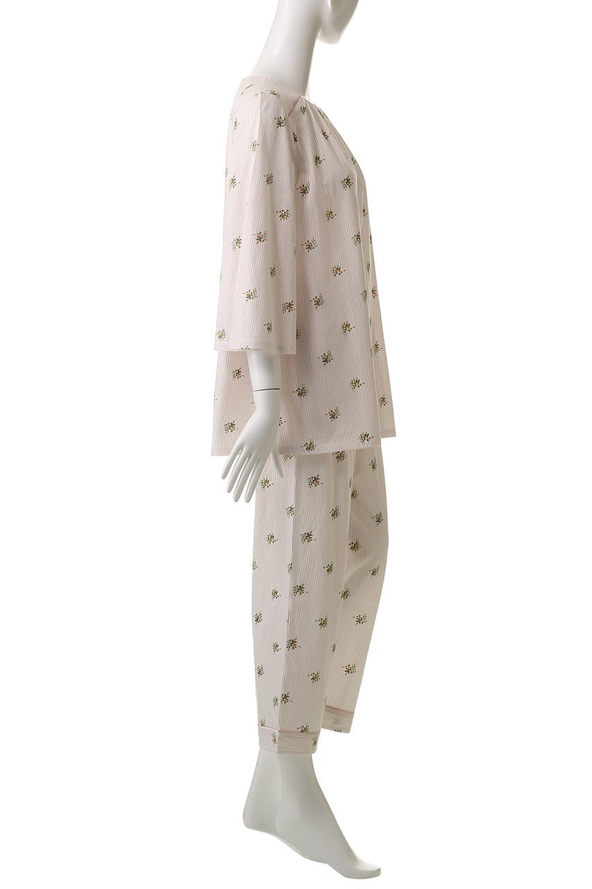 【キッドブルー/KID BLUE】の25ストライプブーケPtパジャマ 人気、トレンドファッション・服の通販 founy(ファニー) 　ファッション　Fashion　レディースファッション　WOMEN　ギャザー　Gather　ストライプ　Stripe　スリーブ　Sleeve　パイピング　Piping　パジャマ　Pajamas　フェミニン　Feminine　フレア　Flare　フロント　Front　再入荷　Restock/Back In Stock/Re Arrival　夏　Summer　春　Spring　S/S・春夏　Ss・Spring/Summer　other-3|ID: prp329100004504581 ipo3291000000031791208