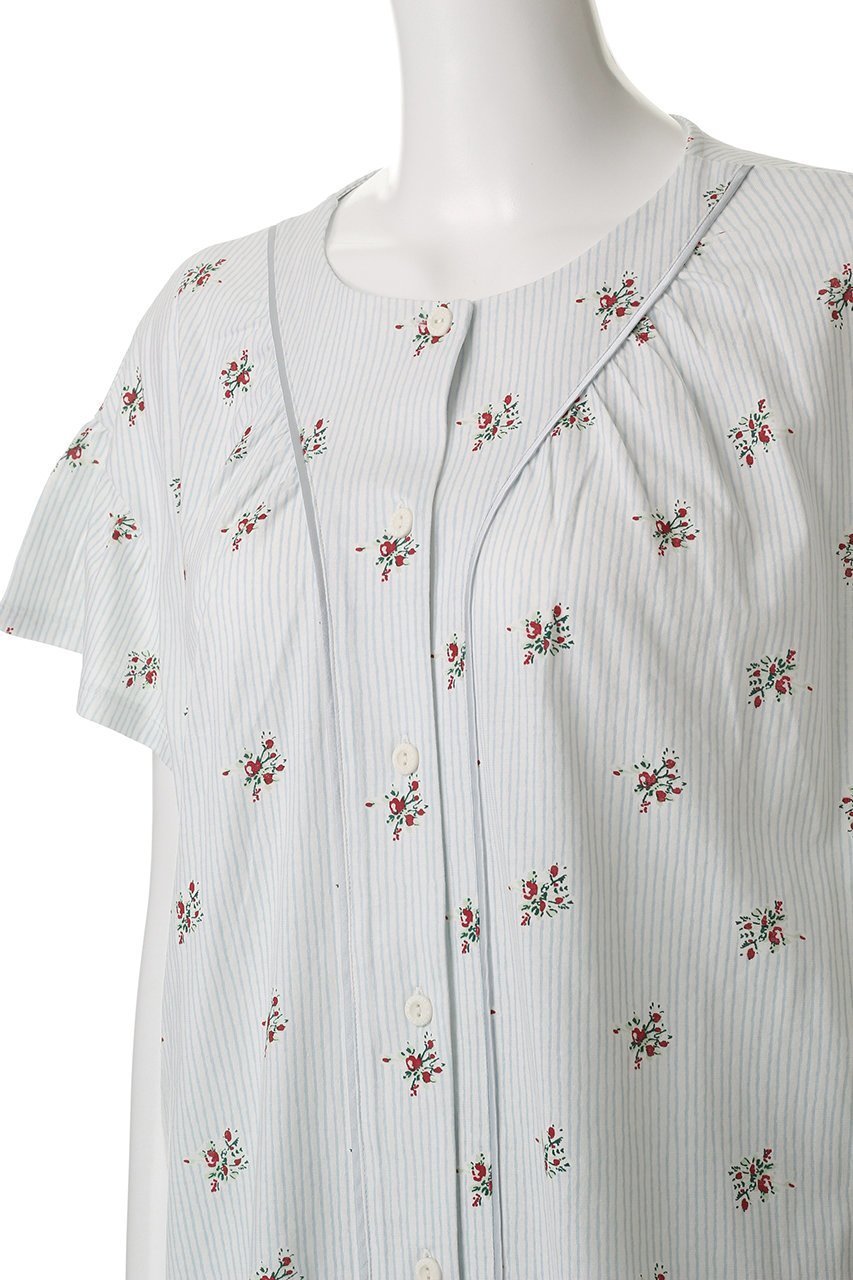【キッドブルー/KID BLUE】の25ストライプブーケPtパジャマ 人気、トレンドファッション・服の通販 founy(ファニー) 　ファッション　Fashion　レディースファッション　Fashion for Women　ストライプ　Stripe, Striped Pattern　スリーブ　Sleeve, Long Sleeve / Short Sleeve　パイピング　Piping, Trim Design　パジャマ　Pajamas, Sleepwear　フェミニン　Feminine, Girly　フレア　Flare, Flared　夏　Summer　春　Spring　S/S・春夏　SS, Spring/Summer, Warm Season　other-5|ID: prp329100004504583 ipo3291000000032831687