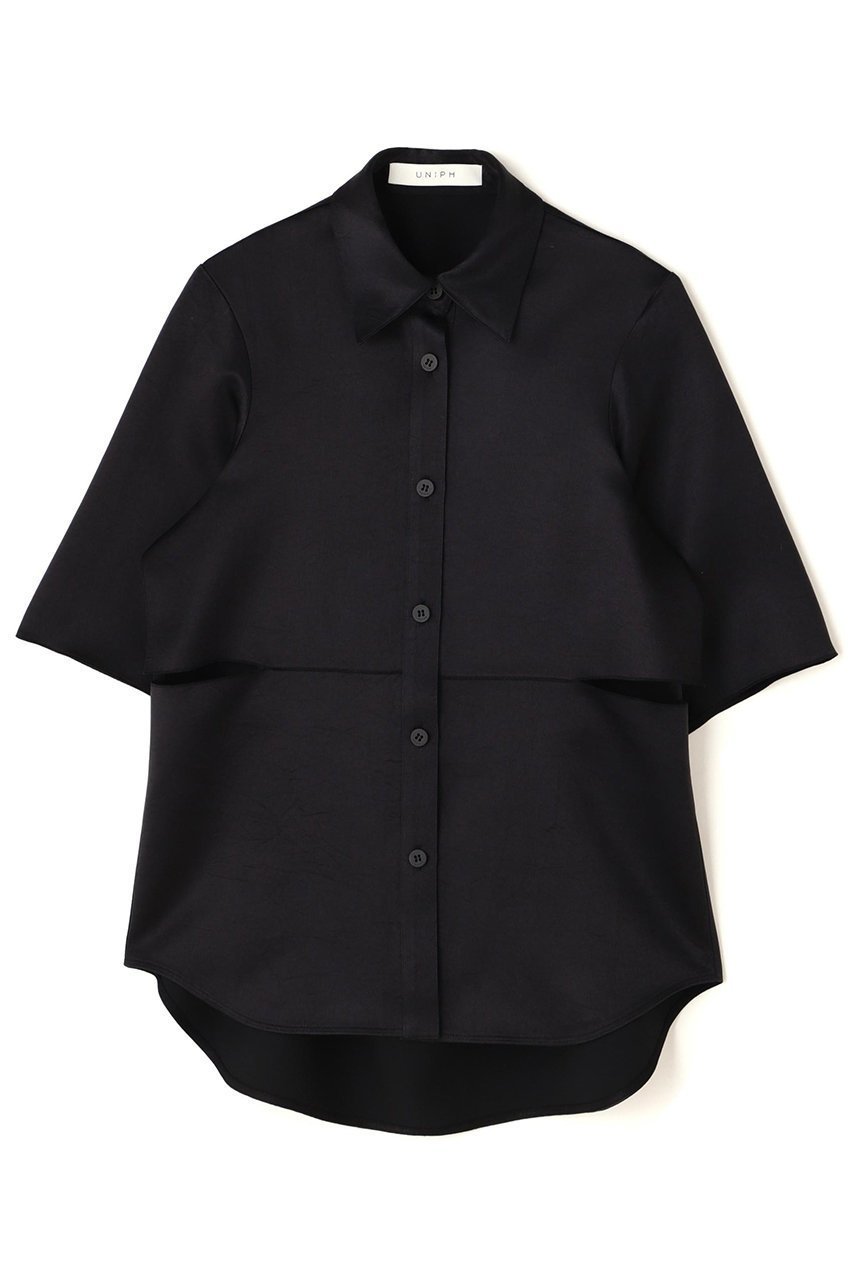【アドーア/ADORE】のワッシャーサテンブラウス インテリア・キッズ・メンズ・レディースファッション・服の通販 founy(ファニー) 　ファッション　Fashion　レディースファッション　Fashion for Women　トップス・カットソー　Cut & Sew Tops　シャツ・ブラウス・オフィスカジュアル　Elegant Blouses & Button-Ups　サテン　Satin, Glossy Fabric　ショート　Short, Short Length　スタンダード　Standard, Basic　スリーブ　Sleeve, Long Sleeve / Short Sleeve　ドレープ　Drape, Draping Fabric　ヨーク　Yoke, Yoke Design　ワッシャー　Washer, Crinkled Finish　ブラック|ID: prp329100004504596 ipo3291000000032861387